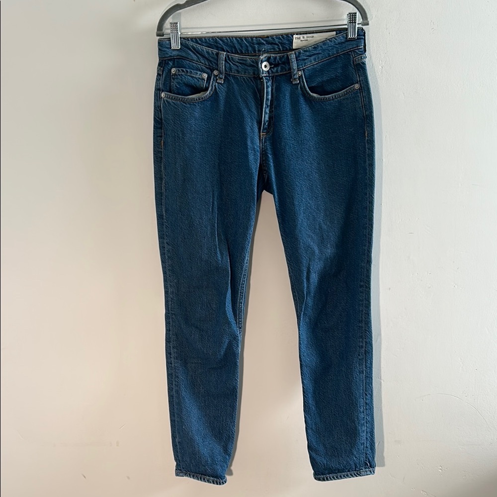 rag & bone, Woman’s Size 26 Classic Blue Low Rise Boyfriend Jeans